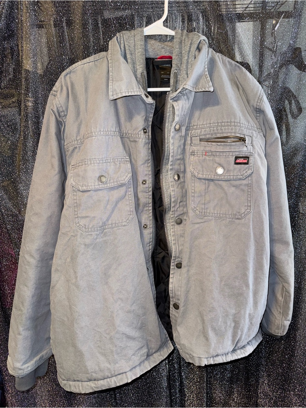 Dickies Light Gray Military Field Jacket with Chest Zip Pocket